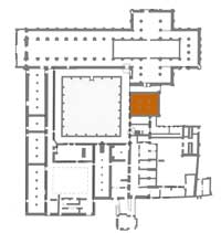 Plan of Byland abbey showing the location of the chapter-house