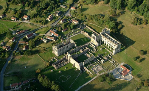 Aerial photograph of Rievaulx Abbey