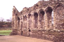 The refectory at Basingwerk Abbey
