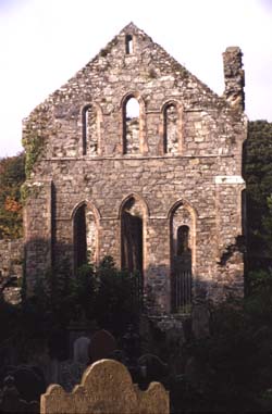 Grey Abbey presbytery from the east