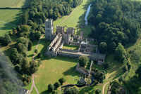 Fountains abbey from the air