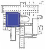 Plan of roche abbey showing the location of the sacristy