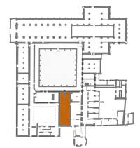 Plan of Byland abbey showing the location of the cloister