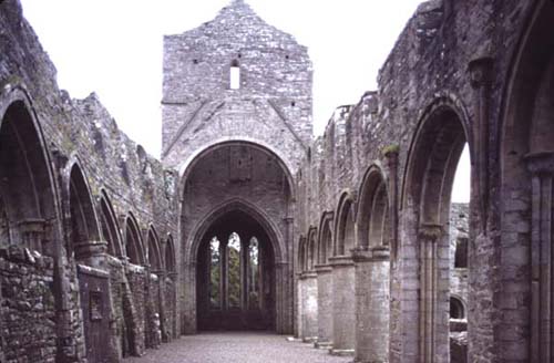 Boyle Abbey nave from west