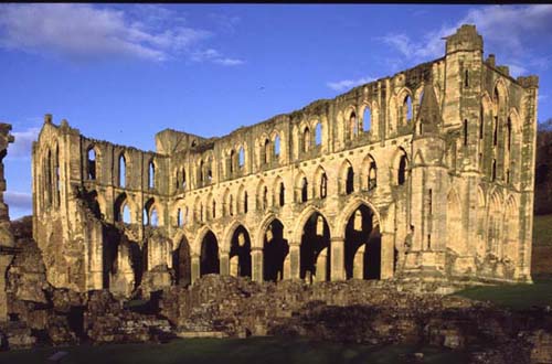 The Abbey Church at Rievaulx, showing the remains of the nave
