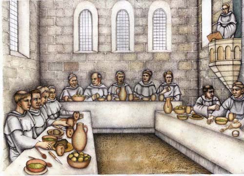 Artist impression of the monk's refectory