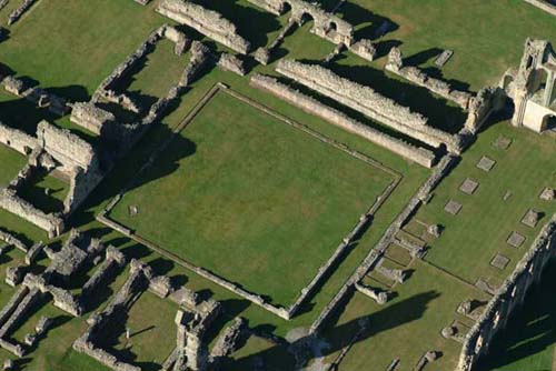 Ariel photograph of Byland Abbey
