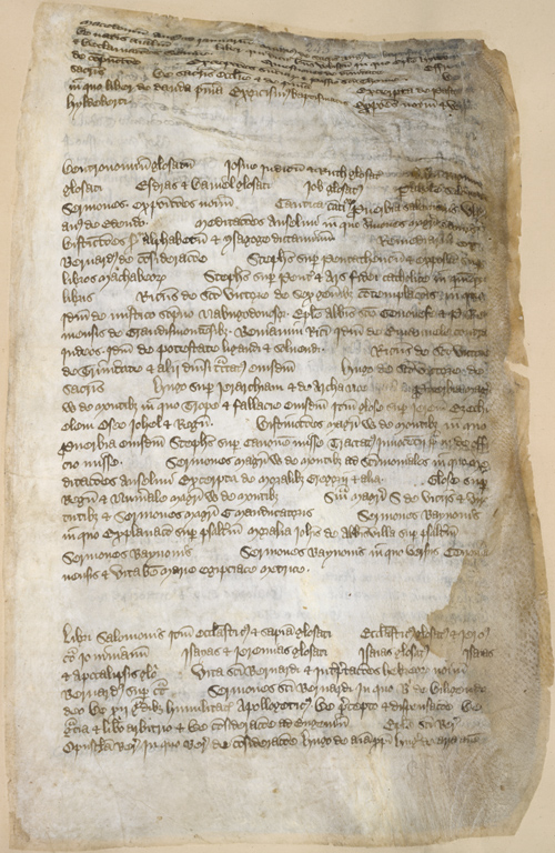 Chronicle of Meaux Abbey, in hand of aged Thomas
              Burton, one time abbot, written in the infirmary at Fountains