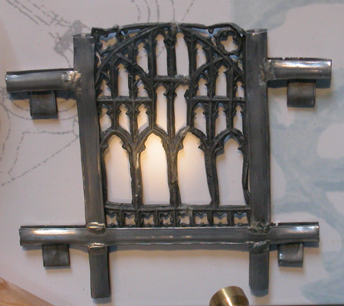 Lead ventilator grille, which allowed smoke from burning incense to escape
