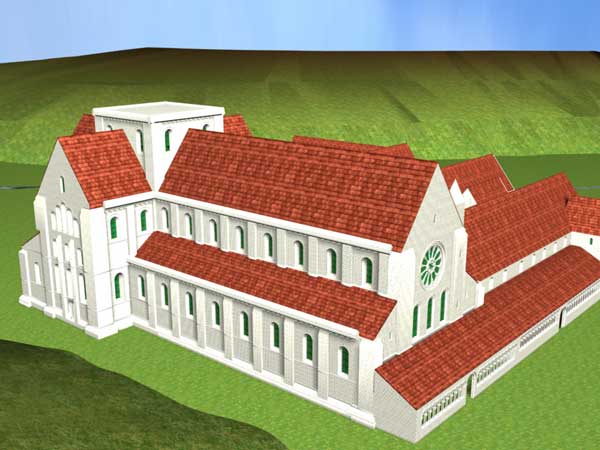 Reconstruction of the Abbey Church at Roche from the North