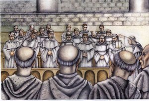 Artist's impression of the monks' choir