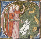 Illuminated initial, showing a rabbit© Bristish Library<click to enlarge> 