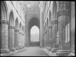View along the nave looking east after the conservation works in 1892-6  Abbey House Museum