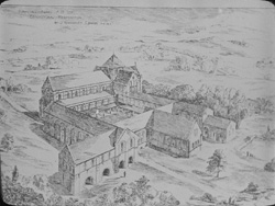 Artist's impression of Kirkstall Abbey © Abbey House Museum