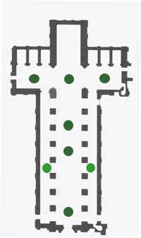 Plan of the abbey church at Kirkstall