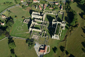 Rievaulx abbey from the air